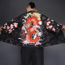 Cárdigan kimono japonés para hombre, ropa de samurai, haori, yukata, chaqueta, camisa, yukata, TA475 2024 - compra barato