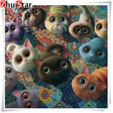 5d diamond painting full square / round diamond embroidery colorful cute cat rhinestone DIY mosaic home decoration drop shipping 2024 - buy cheap