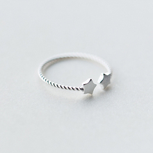 Модное ювелирное изделие для девочек, однотонное 925 пробы Серебряное кольцо, детское маленькое милое кольцо, регулируемое простое серебряное кольцо на палец для молодых девушек 2024 - купить недорого
