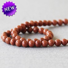 (Min Order1)6mm Fashion Natural New Gold-Sand Stone Beads Beads Round Shape Natural Beads 15inch Jewelry Making Design Wholesale 2024 - buy cheap