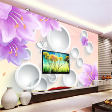 beibehang Customize size High Quickly HD mural 3d wallpaper wallpaper lily flower papel de parede wholesale wall paper 2024 - buy cheap