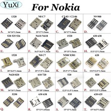 YuXi-Soporte de bandeja de la ranura para teléfono móvil, pieza de reparación para Nokia Lumia 1320 N8 N9 1520 630 C2-03 500 620 520 adaptadores de tarjeta SIM 2024 - compra barato