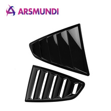 Bright black Side Window Quarter Scoop Louver Cover For Ford Mustang 2015-17 GT 2pcs 2024 - buy cheap