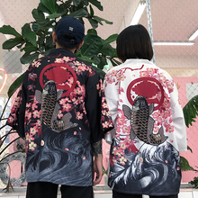 Camisa holgada con estampado de dibujos animados para hombre y mujer, Rebeca informal Harajuku, Kimono japonés, kz517 2024 - compra barato
