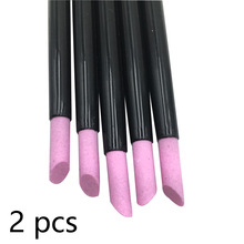 2 pcs Unique Stone Nail File Professional Cuticle Remover Trimmer Buffer Pedicure Pen Washable Manicure Tool Salon 2024 - buy cheap