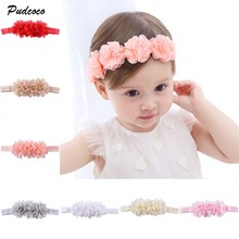 Diadema elástica de flores para niña y bebé, accesorios para el cabello de princesa para fiesta, accesorios para el cabello, tocado de flores encantador, 2019 2024 - compra barato