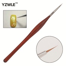 YZWLE 1 PC Professional Manicure Pen Wood Handle Sable Nail Brushes Styling Tools / Drawing Painting Brush Pen For Manicure 09 2024 - buy cheap