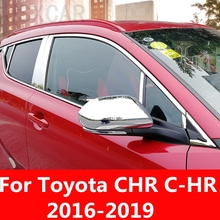 For Toyota CHR C-HR 2016-2019 High quality stainless steel Car window trim strip glass frame protection Article Exterior 2024 - buy cheap