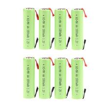 New arrival 10 PCS a set Ni-MH 1.2V AA 1800mAh Rechargeable Battery for Electric Shaver Razor 4.9*1.4CM 2024 - buy cheap