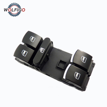 WOLFIGO NEW CHROME MASTER WINDOW SWITCH 10PIN 5ND959857 FOR VW GOLF JETTA GTI MK5 MK6 PASSAT 3C B6 2024 - buy cheap