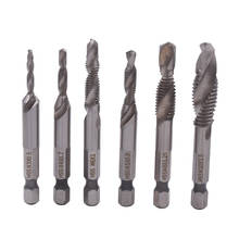 6pcs 1/4" Hex Shank Drill Bit HSS Metric Screw Thread Tap Taper & Drill Bits Metric Composite Tap Drills M3 M4 M5 M6 M8 M10 2024 - buy cheap