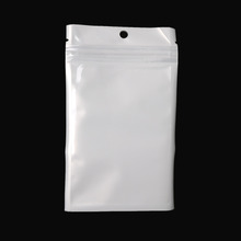 Белая/прозрачная Самоуплотняющаяся пластиковая упаковка на молнии, 8x13 см, розничная упаковка, полиэтиленовый пакет, пакет на молнии, посылка с отверстием для подвешивания 2024 - купить недорого