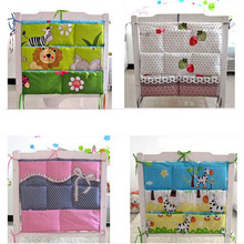 Cartoon Rooms Nursery Hanging Storage Bag Baby Cot Bed Crib Organizer  60*52cm Toy Diaper Pocket for Newborn Crib Bedding Set 2024 - buy cheap