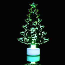 2018 bebé niños de plástico árbol de Navidad juguetes con luz led luz de noche para niños 3D lindo desarrollo decoración interior maravilloso juguete 2024 - compra barato