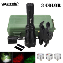 Vastfire-lanterna tática de led l2, luz branca, t6, verde, xpe, luz vermelha, à prova d'água, suporte para mira, interruptor remoto de pressão 2024 - compre barato