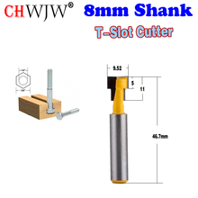 1pc 8mm Shank High Quality T-Slot Cutter Router Bit for 1/4" Hex Bolt 2024 - buy cheap