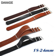 Retro Cowhide Watchbands 18mm 20mm 22mm 24mm Genuine Leather Watch Strap Replacement Leather Bracelet Black Brown Watch Band 2024 - buy cheap