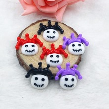 30pcs/lot kawaii resin Halloween girl with hat  flat back resin cabochons accessories28*28MM 2024 - buy cheap