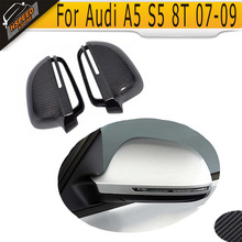 Carbon Fiber Mirror Cover Caps For Audi A5 S5 8T 07-09 without side assist 2024 - buy cheap