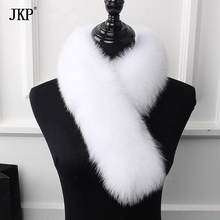 Winter Real Fox Fur Collar Women 100% Natural Fox Fur Scarf Warm Fur Collar Scarves with Clamp 2024 - buy cheap