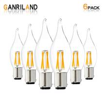 GANRILAND C22T Edison LED Filament Candle Light Bulbs 2W 2700K B15 Base 110V 220VAC Retro Household Chandelier Lamp Dimmable LED 2024 - buy cheap