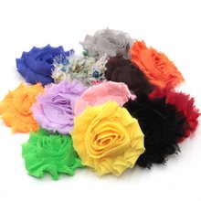 15 colors Free shipping 2.5" Chic Shabby Frayed Flower 100pcs/lot Children Hair Accessories DIY Headwear Wholesale 2024 - buy cheap