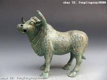 14 Popular chinesa do vintage Cobre Bronze prata-dourado Estátua buffalo carabao 2024 - compre barato