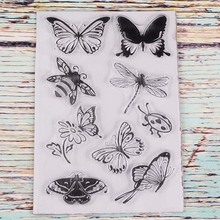 Insectos mariposa abeja transparente sello para DIY Scrapbooking/fabricación de tarjetas/regalos de Navidad para niños 2024 - compra barato