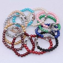 wholesale 50pcs/lot  Mix Colors Handmade Elastic Pearls Snaps Button Bracelets DIY Beads Diy Snaps Bracelet Wholesale 2024 - buy cheap