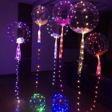 20Inch Luminous Led Balloon LED Transparent Balloon String Lights Round Bubble Helium Balloons Kids Wedding Decoration for Party 2024 - buy cheap