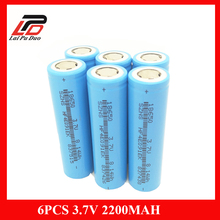 ZhuoNeng 6 pçs/lote Novos Originais 18650 2200 mAh Bateria recarregável baterias ICR18650-22 Atacado seguro uso Industrial 2024 - compre barato