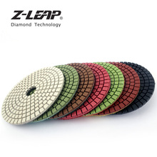 Z-LEAP 4" 7pcs/Set Diamond Polishing Pad Wet Use Concrete Granite Marble Grinding Disc 100mm Flexible Resin Bond Abrasive Wheel 2024 - buy cheap