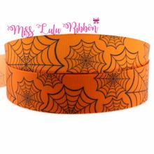 6mm-75mm Happy Halloween Printed Grosgrain/Elastic Ribbon 22mm 38mm Hair Clip DIY handmade hair accessories hair bow 50 Yards 2024 - buy cheap