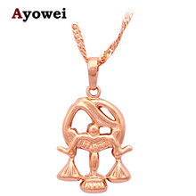 Top Sell online 12 Constellation Libra Design  gold tone Necklaces & Pendants Fine Fashion Jewelry for women LN447A 2024 - buy cheap
