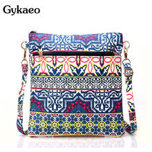 Gykaeo Casual Printing Floral Canvas Shoulder Bag Ladies Small Crossbody Bags Handbags Women Famous Brands Female Messenger Bag 2024 - buy cheap