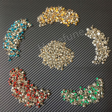 500pcs 8MM 5 colors Rhinestone Rivets Jeans Bags Shoes Craft Decorative Spikes and Studs Nails Accessories for DIY Leather Decor 2024 - buy cheap