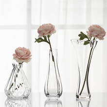 simple creative glass vase  ornaments living room decor European transparent flower arrangement flower dried flower container 2024 - buy cheap