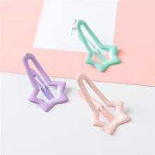 Candy Solid Star Children Snap Hair Clips Barrettes Girls Cute Hairpins Colorful Hairgrips for Kids Hair Accessories 2024 - buy cheap