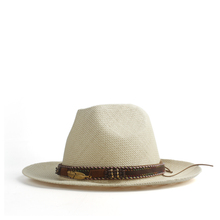 2019 Sun hat Women Men Straw Sun Hat With Wide Brim Panama Hat For Summer Beach Sunbonnet Hat With Fashion Band Size 58CM 2024 - buy cheap