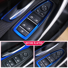 Car styling Window Lifter Control Frame Car Window Switch Decor Armrest Panel Trim Interior For BMW 3 series f30 f34 Accessories 2024 - buy cheap