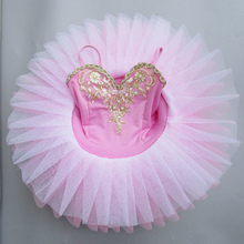Novo rosa crianças ballet tutu vestido de dança trajes swan lago ballet trajes crianças meninas vestido de dança de salão de baile 2024 - compre barato