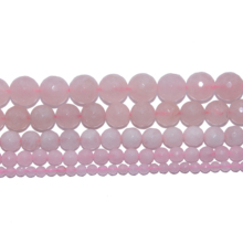 Ограненный природный камень, Розовый кристаллический кварцевый камень бисер 4 6 8 10 12 мм, размер для самостоятельного изготовления ювелирных изделий, браслет, ожерелье 2024 - купить недорого