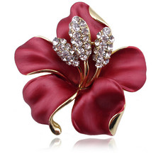DIEZI Fashion Korean Rose Flower Enamel Women Brooches For Wedding Scarf  Bouquet Brooch Pins Luxury Rhinestone Brooch Jewelry 2024 - buy cheap