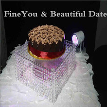 Suporte de bolo de cristal acrílico 1 peça, mesa de casamento, suporte de bolo/16 "de diâmetro 8" de altura (40x20cm)/personalizado 2024 - compre barato