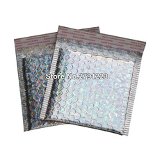 15*13cm Packaging Shipping Bubble Mailers laser silver color Plastic Padded Envelopes Gift Bag Foil Bubble Mailing Envelope Bag 2024 - buy cheap