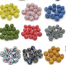 8mm 100pcs/lot hot mixed    Beads bracelet making findings new arrival necklace Rhinestone disco ball Spacer crystal 2024 - buy cheap