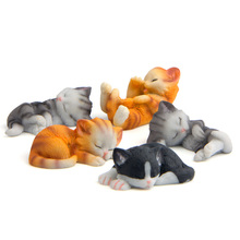 5pcs/set Lovely Sleeping Cat Action Figure Cartoon Creative Magnetic Buckle Refrigerator Mobile Phone Shell Stickers Kids Toys 2024 - buy cheap