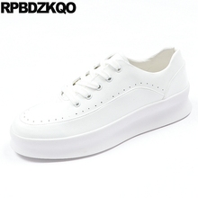 Creepers Runway Skate Footwear White Rubber Elevator Trainers British Style Lace Up Men Shoes Brand Casual Sneakers Platform 2024 - buy cheap
