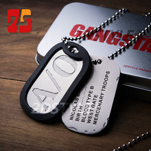 Gangsta A/0 Nicolas Brown Mercenary Dog Tag Necklace Pendant Gangsta Cosplay Titanium Steel Chain Necklace Gangsta Anime Dog Tag 2024 - buy cheap