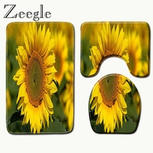 Zeegle-alfombrilla absorbente con diseño de paisaje para baño, alfombra antideslizante con tapa para inodoro 2024 - compra barato